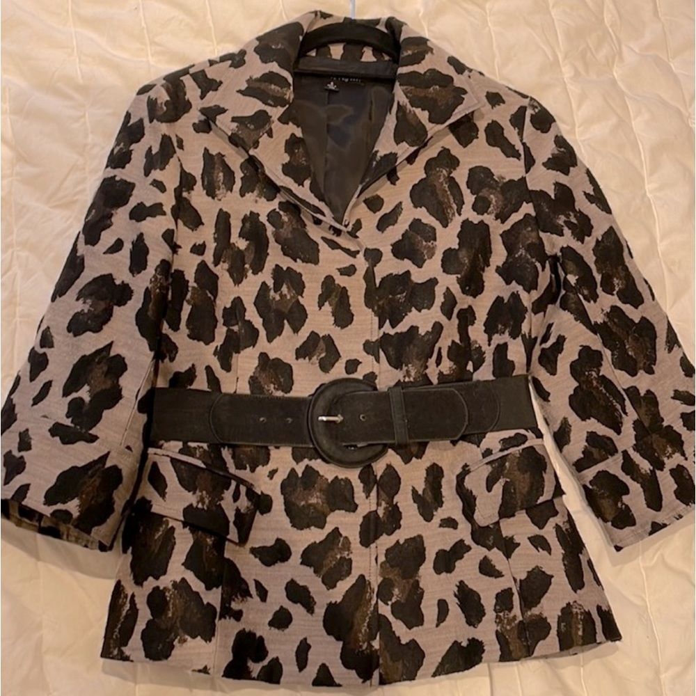 Lafayette 148 Leopard Print Wool Jacket